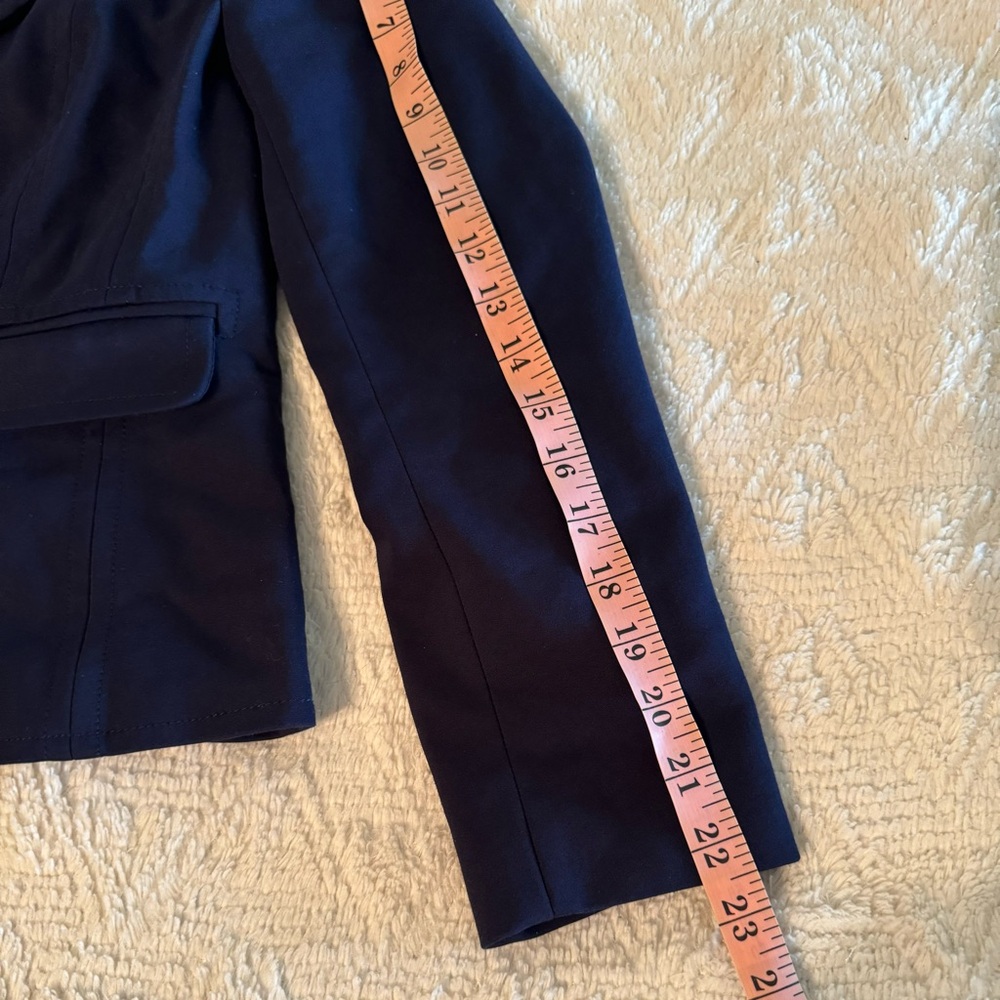 New York & Co. 7th Avenue Navy Blue Women's Blazer Jacket - Picture 4 of 9